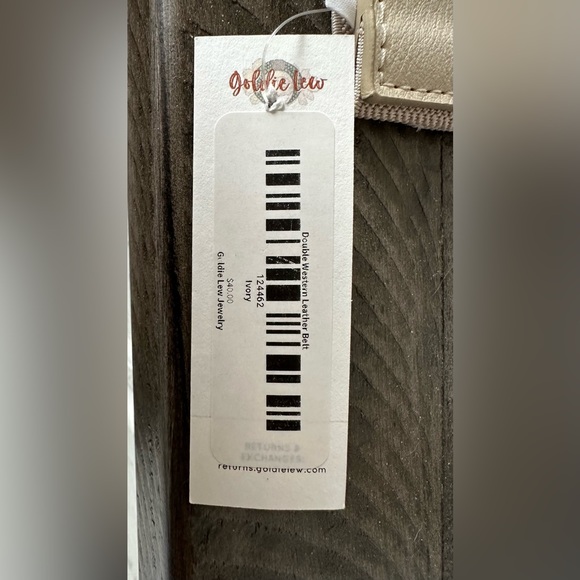 Double Western Leather Belt - Picture 3 of 5